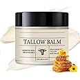 Luminence Tallow Balm, Organic Grass Fed Beef Tallow and Honey Cream, Natural Hydrating Soothing Beef Tallow Moisturizer for Skin (1)