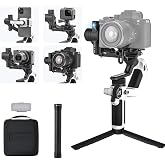 FeiyuTech SCORP Mini 2 Combo Camera Gimbal with Built-in AI Tracking | All-in-one 3-axis gimbal with gesture control, touchscreen and quick release for cameras, action cams and smartphones,White