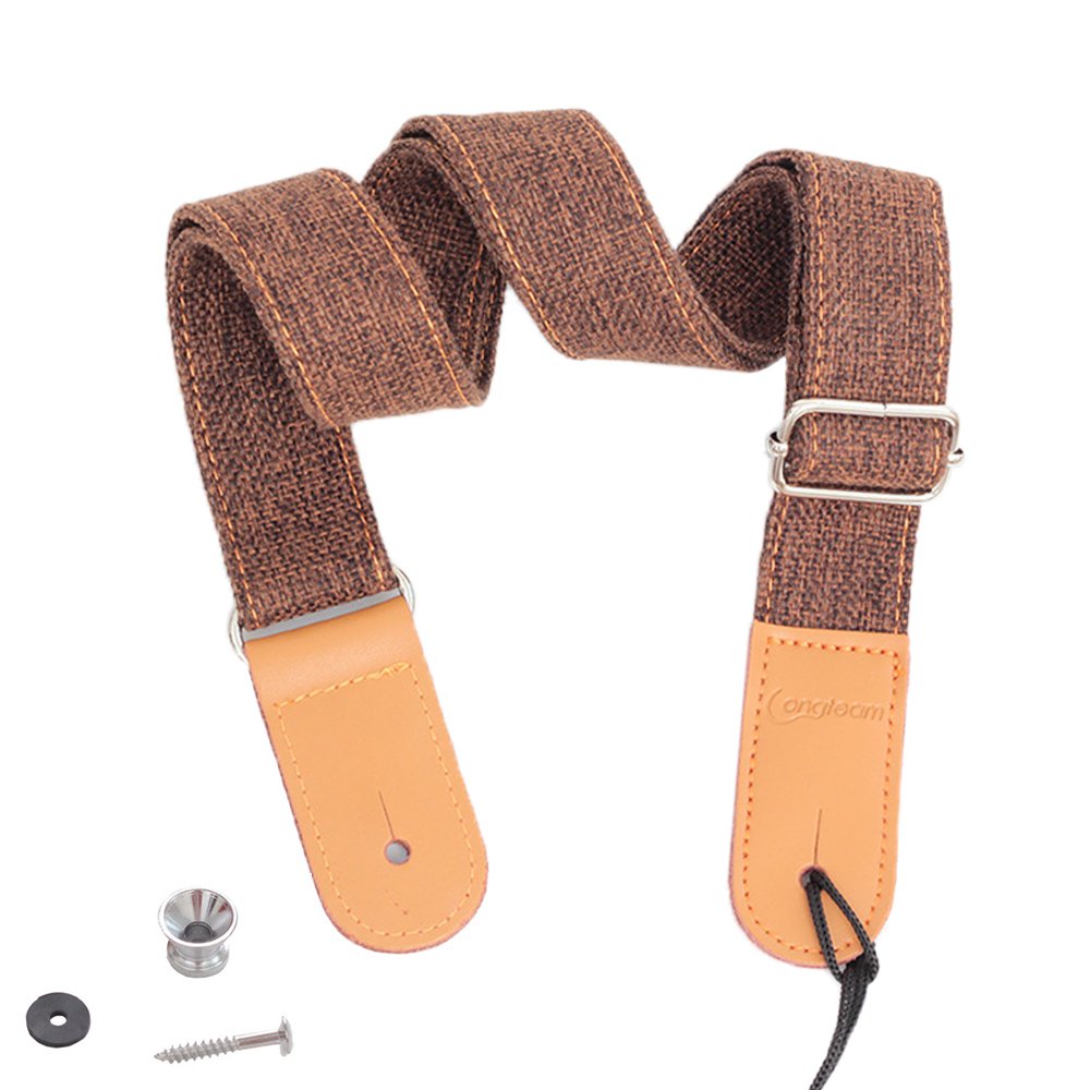 Rufun Ukulele Strap Retro Adjustable Vintage Accessory for Mini Guitar Button Included