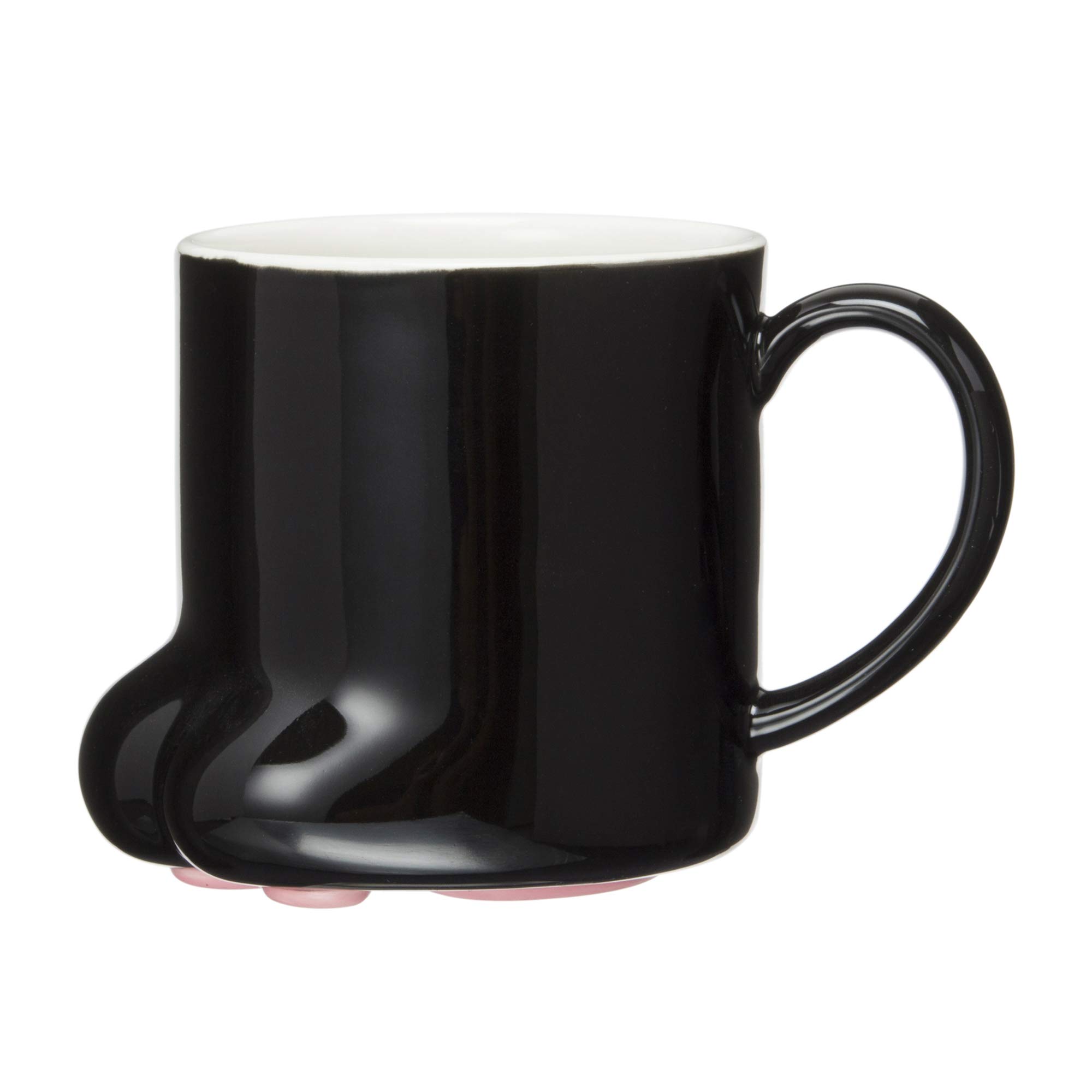 Cat Paw Shaped Ceramic Mug "Nikukyu Series" Mug Black Cat 250ml Japan Import SAN2235-1