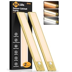 Gritin 10.2inch Under Cabinet Lighting Rechargeable