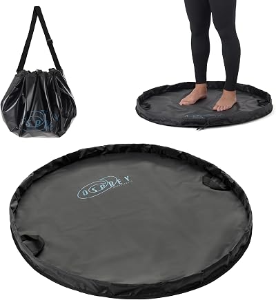 Osprey Wetsuit Changing Mat Waterproof Beach Travel Bag Folding Mat Black