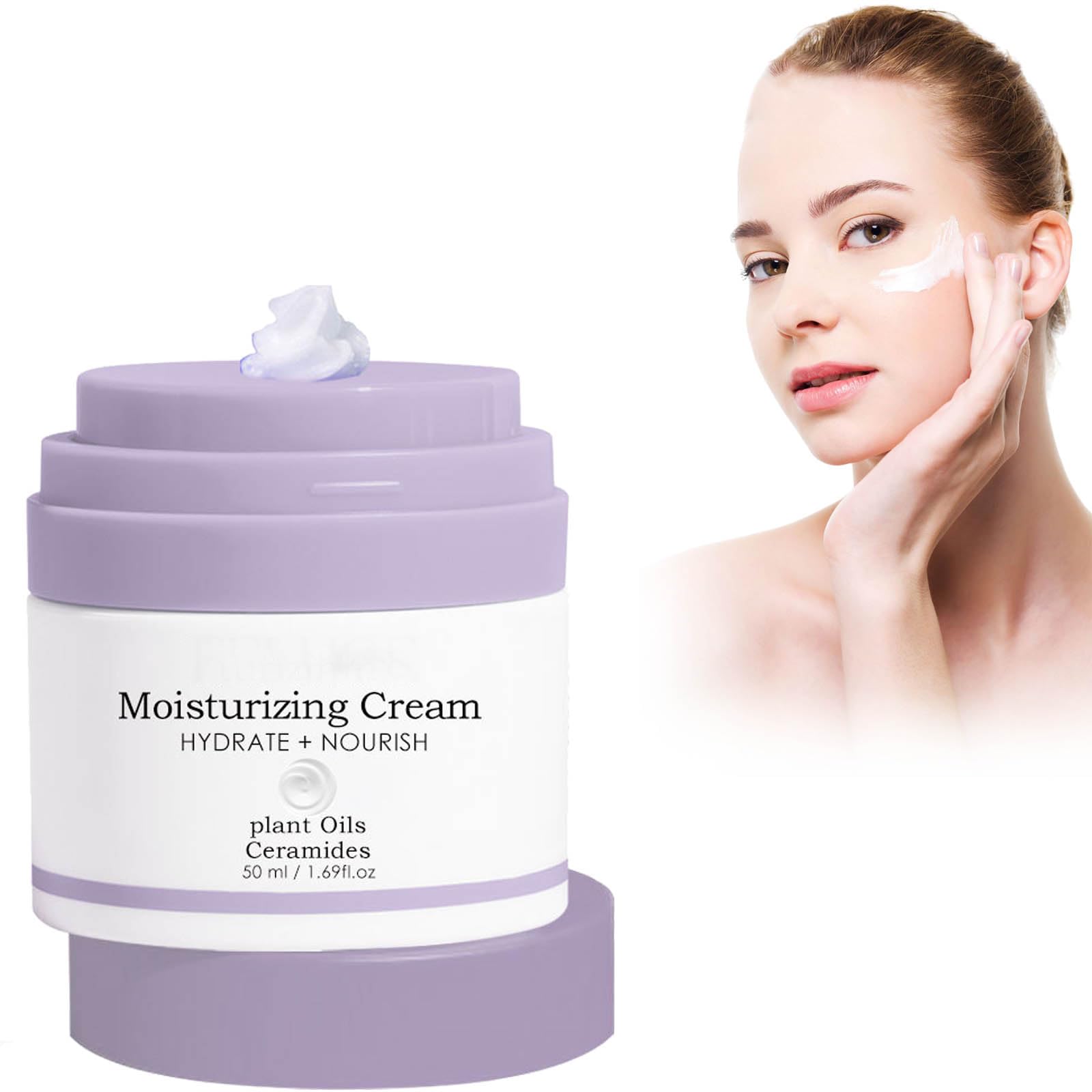 Moisturizing cream 50ml, face cream for women and face cream for men, intensive moisturizing cream for day and night, provides intensive moisture for 48 hours and strengthens the resistance cream anti
