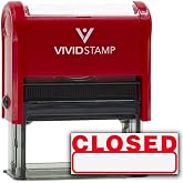 Basic Closed Self Inking Rubber Stamp (Red Ink) - Medium