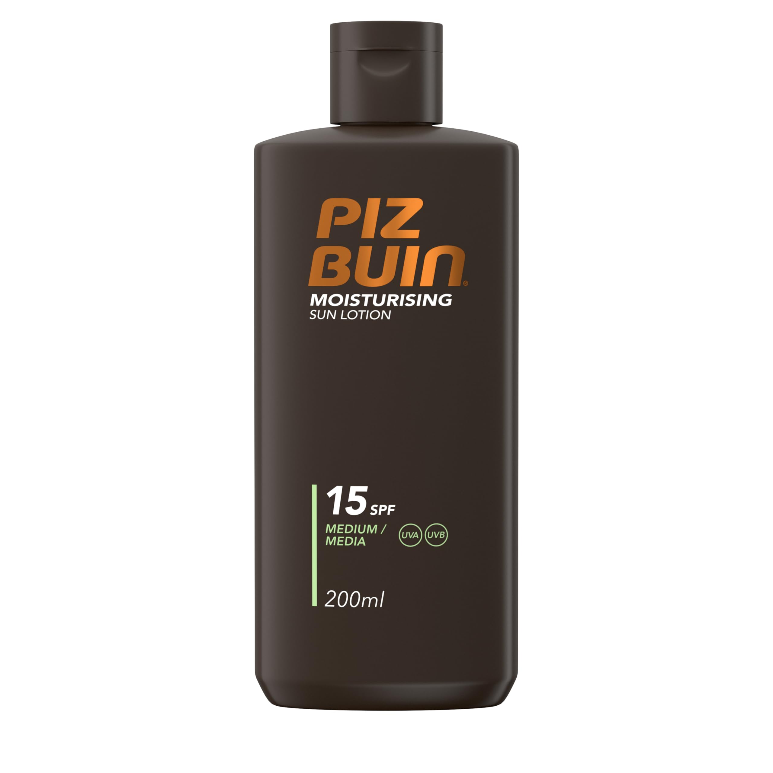 Piz Buin Moisturising Sun Lotion SPF 15 (200ml), Advanced Skincare Cream with UVA/UVB filters, Enriched Sunscreen to Prevent Premature Ageing