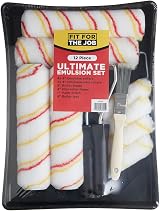 Fit For The Job 12 Piece Emulsion Paint Roller Set 4x 9" + 4x Mini Rollers view 2