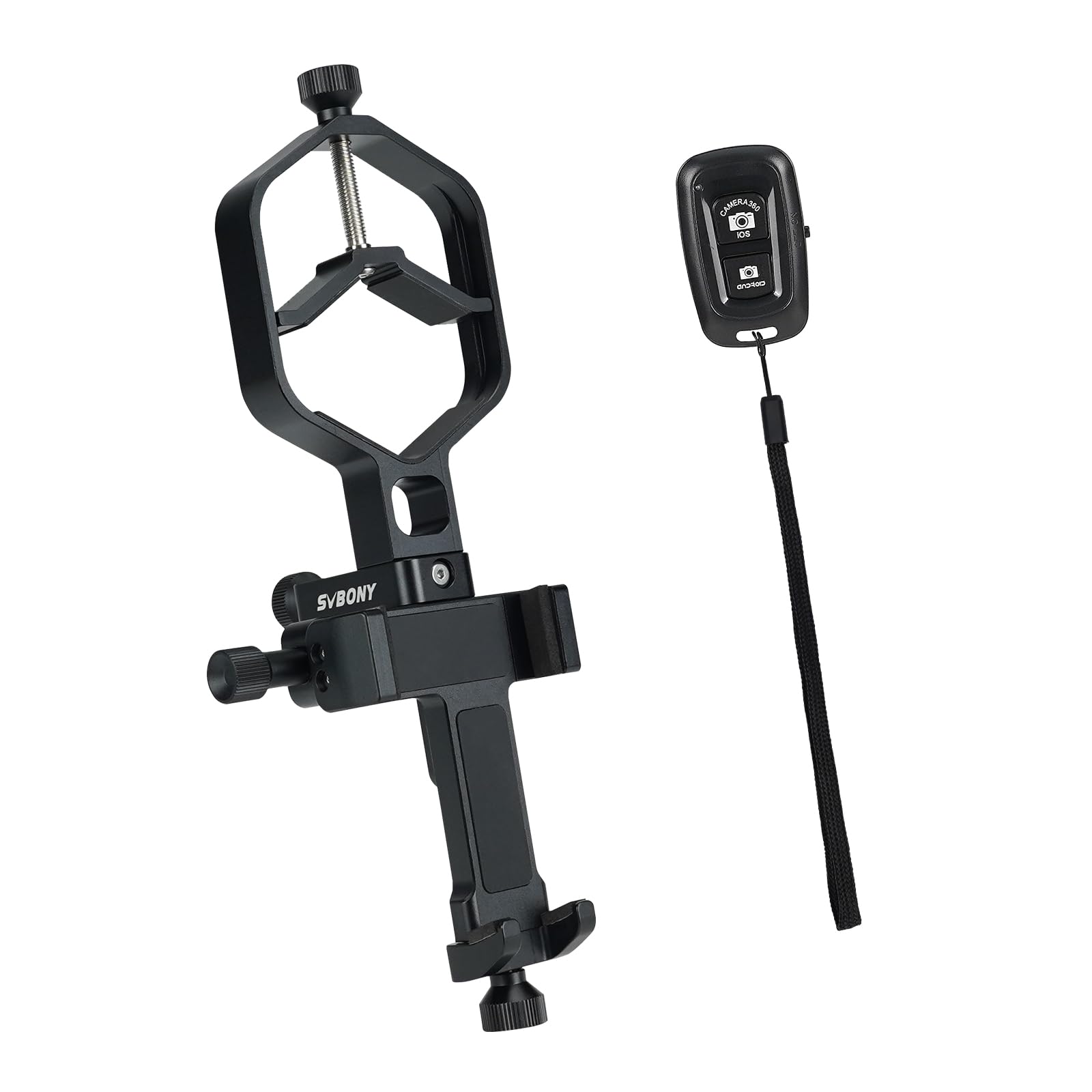 Svbony SV214Pro Smartphone Adapter Mount, Digiscoping Adapter, 3-Axis Universal Cell Phone Adapter, Fully Metal Accessories Compatible with Spotting Scope, Binocular and Monocular (44-64mm)