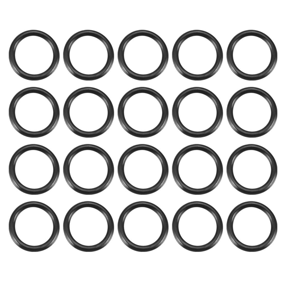 Sourcingmap Nitrile Rubber O-Rings 12mm OD 9mm ID 1.5mm Width, Metric Sealing Gasket, Pack of 20