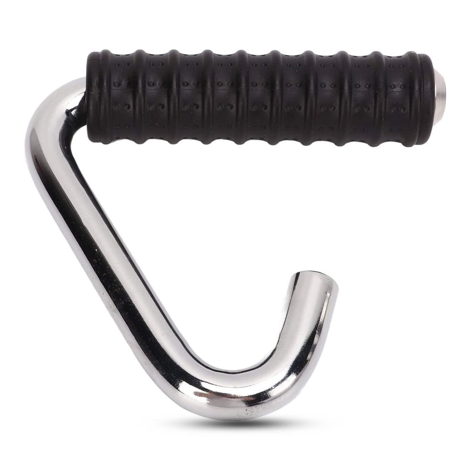 HERCHR 13.3cm/5.2in Fitness Handle Grip, Pull Up Handles Grips Fitness Handle Grip Heavy Duty Silver C Shaped Handles Training Pull Bar Strength Sling Trainer for Gym, Strength Training