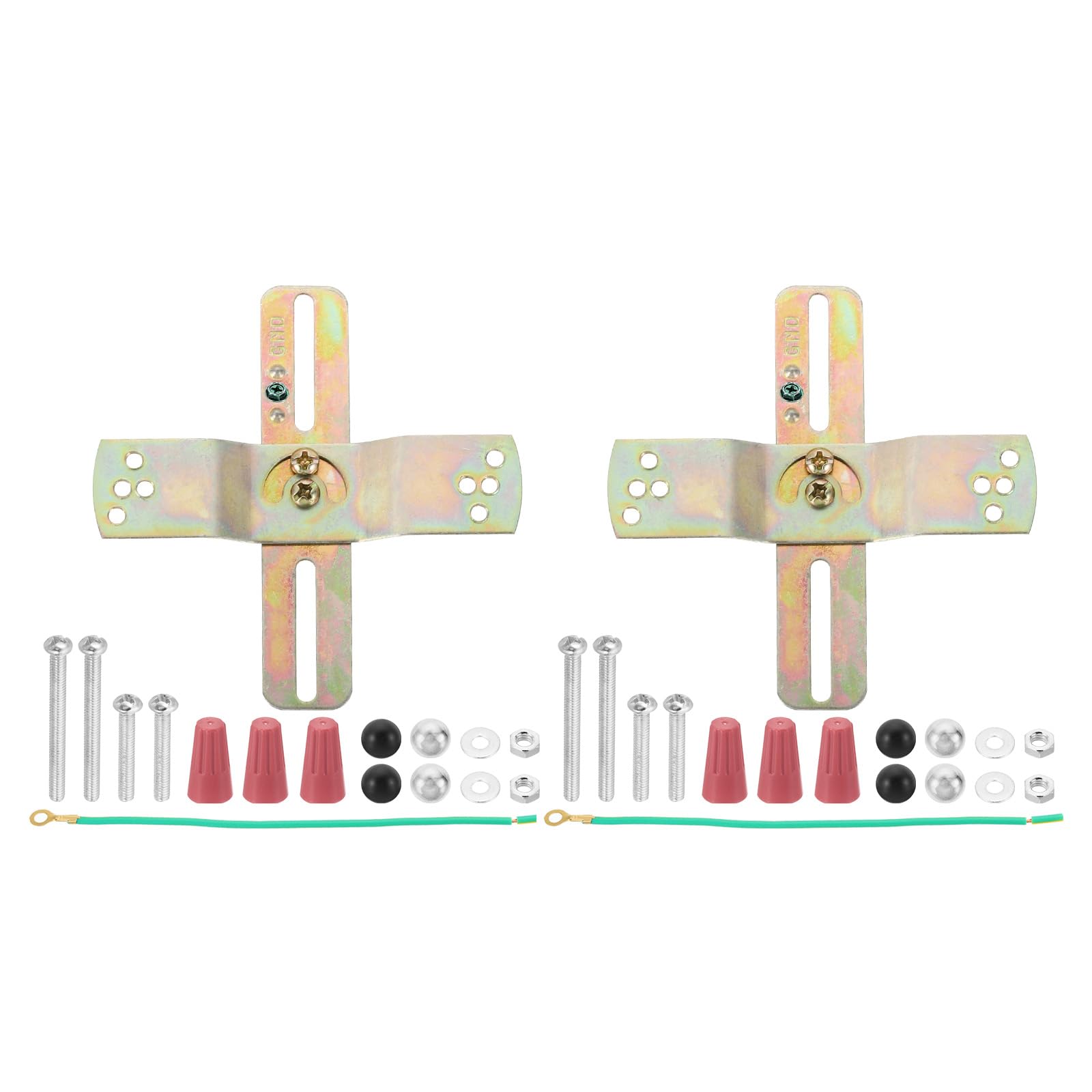 PATIKIL 4" Light Crossbar, 2 Set Carbon Steel Cross-Shaped Mounting Bracket 180 Rotation Universal Light Fixture with Screws for Chandelier Light