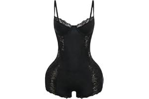 Floerns Women's Lace Rompers Sleeveless See Through Night Out One Piece Unitard Bodysuit