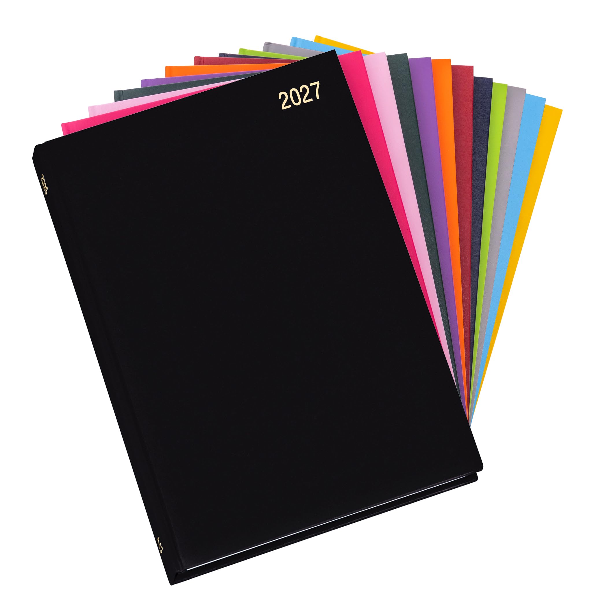evelay 2027 Diary A4 Week to View - Hardback Planner Organiser Journal with Ribbon Marker - Ideal for Work, School & Personal Planning (A4, Black)