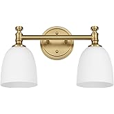 Ntsunxeko Gold Bathroom Vanity Light Fixtures, 2-Light Bathroom Vanity Light Fixtures Over Mirror, Traditional Vanity Lights 