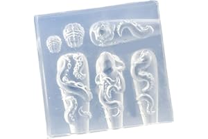 Portable Silicone Nail Mold with Detachable Octopuses Nail Shape Travel Home Use High Transparency Nail Mold for Jewelry Maki