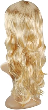 TRIXES Bombshell Wig 20in Blonde Fringe Long Hair Cosplay Fancy Dress view 8