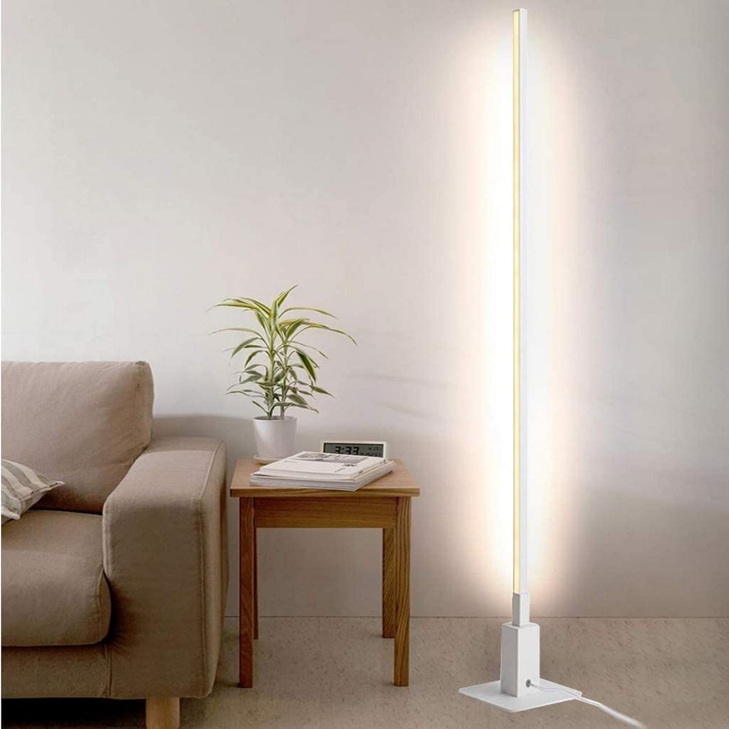 L.TSN Nordic Modern Dimmable LED Stehleuchte, Minimalist Wohnzimmer Stehleuchte mit ...