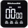 KitchenAid KQ912 99M Digital Single Event Magnetic Visual Timer with Backlight, Cooking, Classroom, Egg Timer, Black