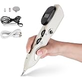 Electronic Ac/upu/ncture Pen, Automatic Ac/upo/int Finder with 10 Intensity &amp; Sensitivity Levels, 3 Replacement Heads for Neck, Shoulder, Face
