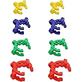 8 PCS Lab Keck Clips Plastic Joint Clips 14mm/19mm/24mm/29mm Keck Clip for Glass Standard Tapered Joint Clamp Floor Glass Joint (4 Colors Each 2)