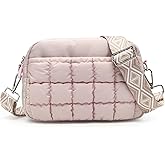 Herald Small Puffer Crossbody Bags for Women, Lightweight Nylon Quilted Shoulder Purse Handbag with Multiple Pockets