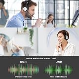 Wantek Wireless Headset with Mic Bluetooth 5.3 Noise Canceling PC view 2