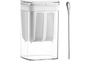 Reusable Yogurt Strainer with Spoon,Large Capacity Greek Yogurt Filter with a Fine Mesh Bag and Lid Leak Proof,Easy to Clean 