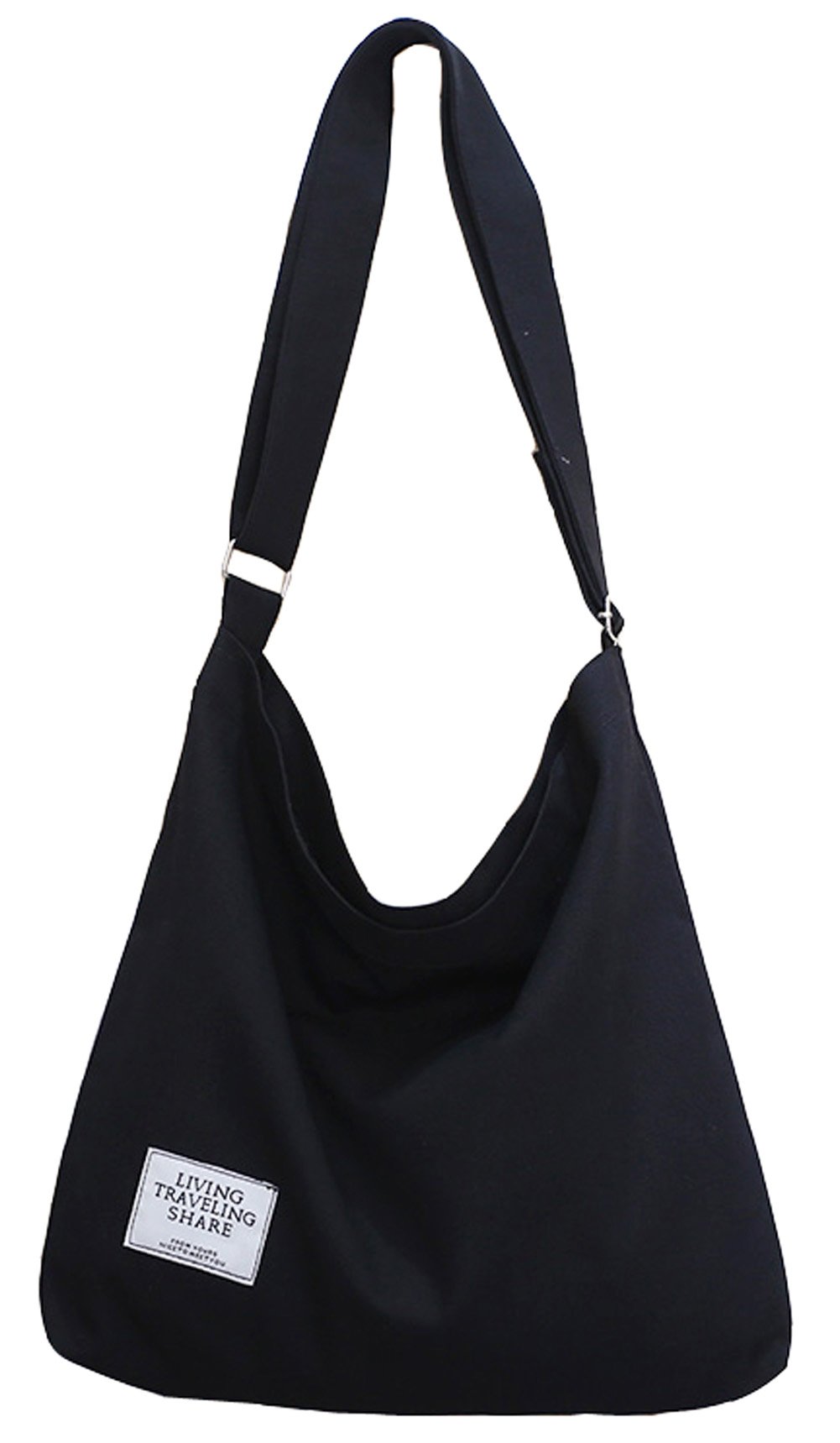 Covelin Women's Retro Large Size Canvas Shoulder