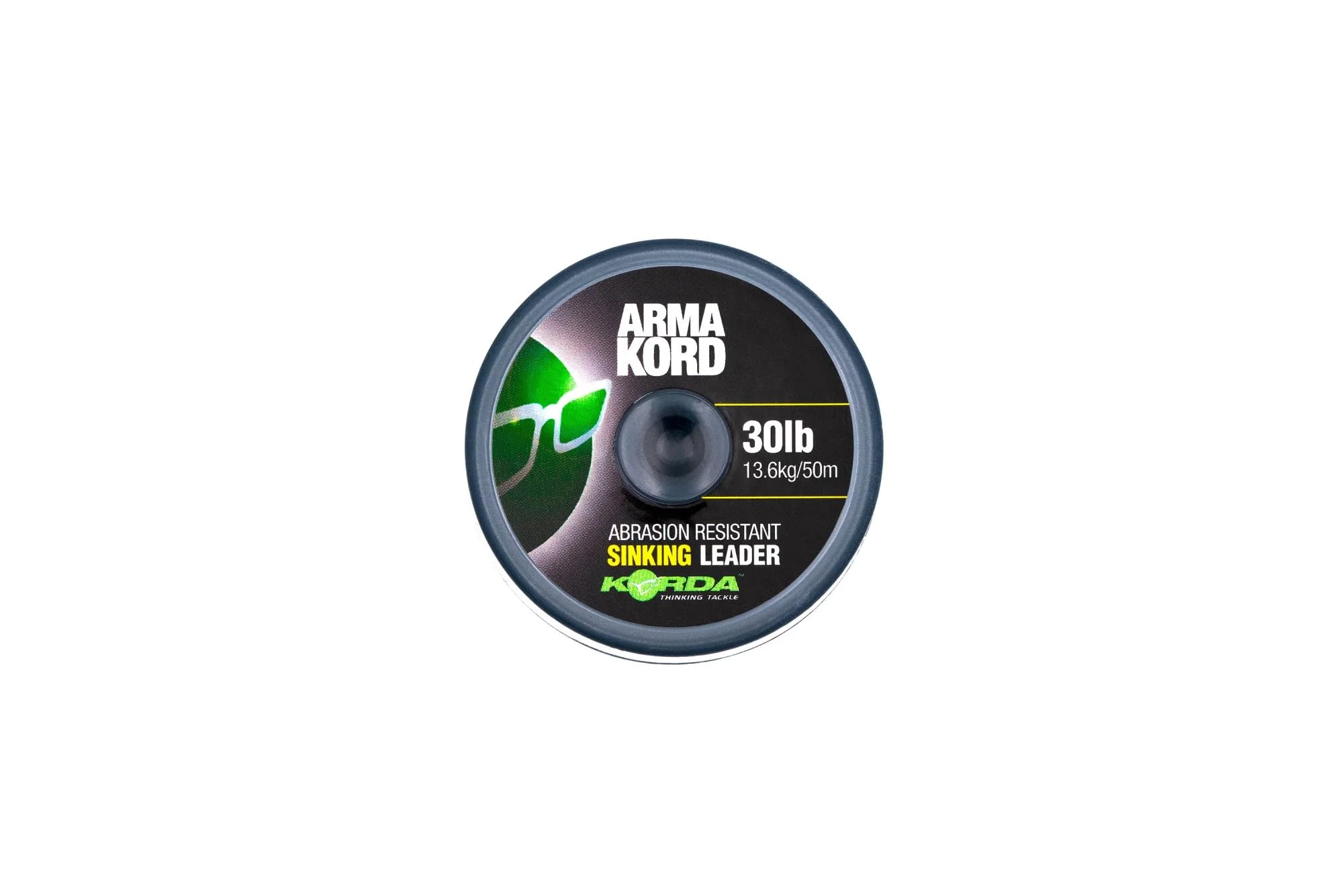 Korda Arma Kord Sinking Leader 30lb 50m - Ultra Strong Abrasion Resistant Leader for Carp Fishing, Low Stretch, Sub Brown Color, Ideal for Long-Range Casting and Snag-Prone Waters