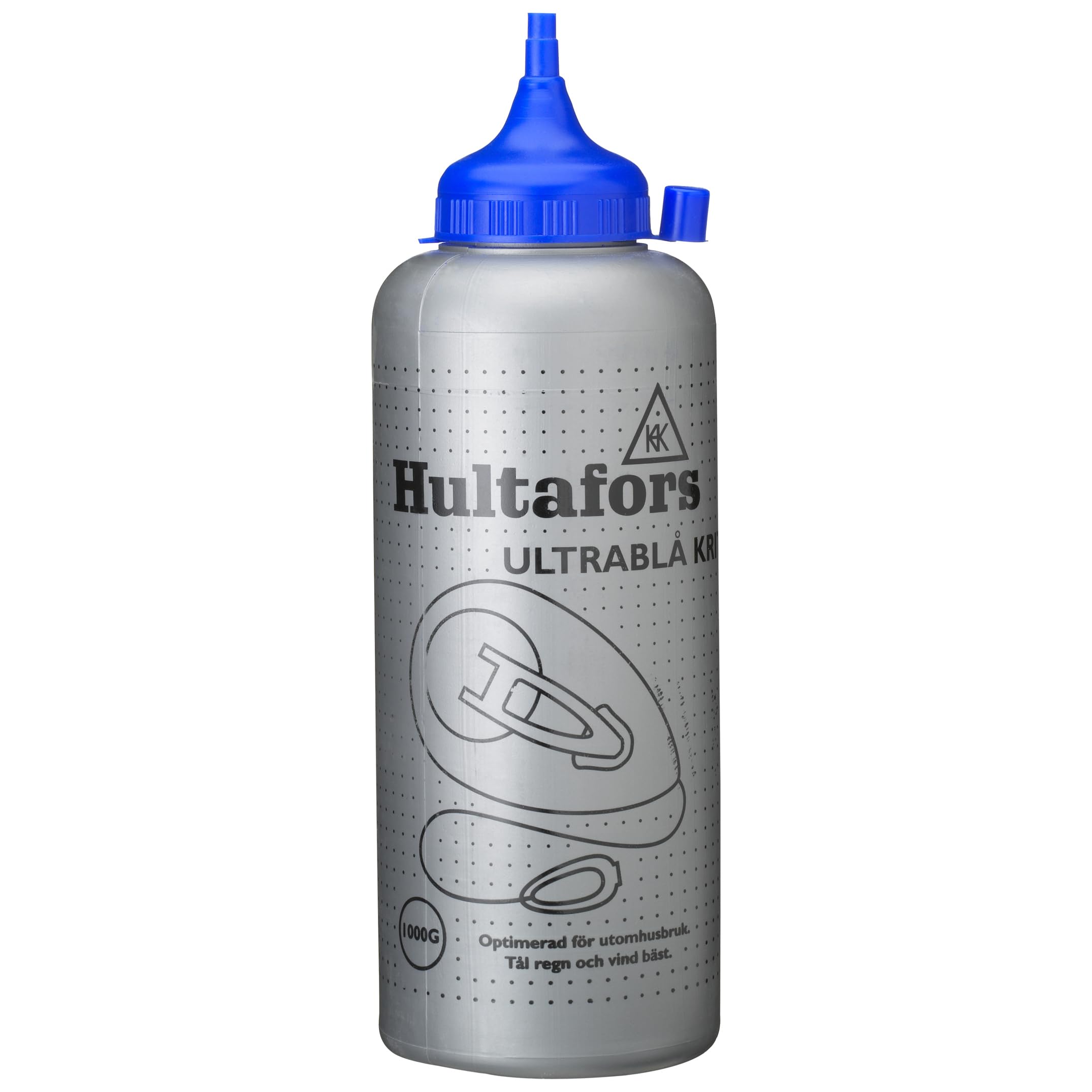 Hultafors Chalkline chalk ultra blue, 1000g I I For indoor and outdoor use I Water and wind resistant I Creates precise and long-lasting lines I Intense colour thanks to high pigment content I 652641