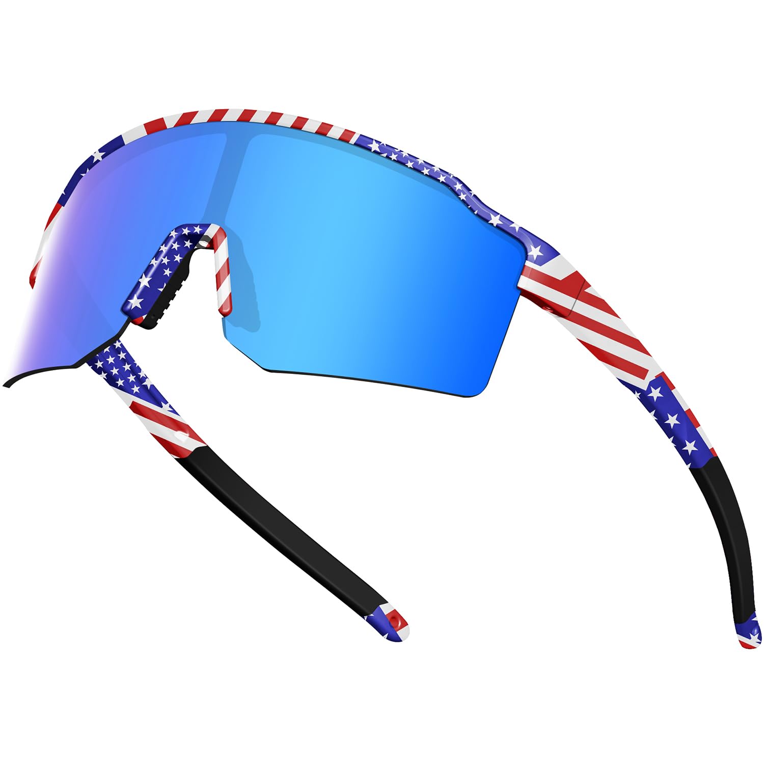 Photo 1 of Polarized Sports Sunglasses for Men Women, UV400 Protection Outdoor Sunglasses for Running Cycling Golf Hiking Driving