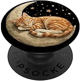 Orange Tabby Cat Sleeping PopSockets Adhesive PopGrip