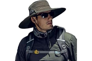 FOLOUSE Wide Brim Sun Hats for Men UV Protection UPF50+ Waterproof Breathable Bucket Hats for Fishing Hiking Camping