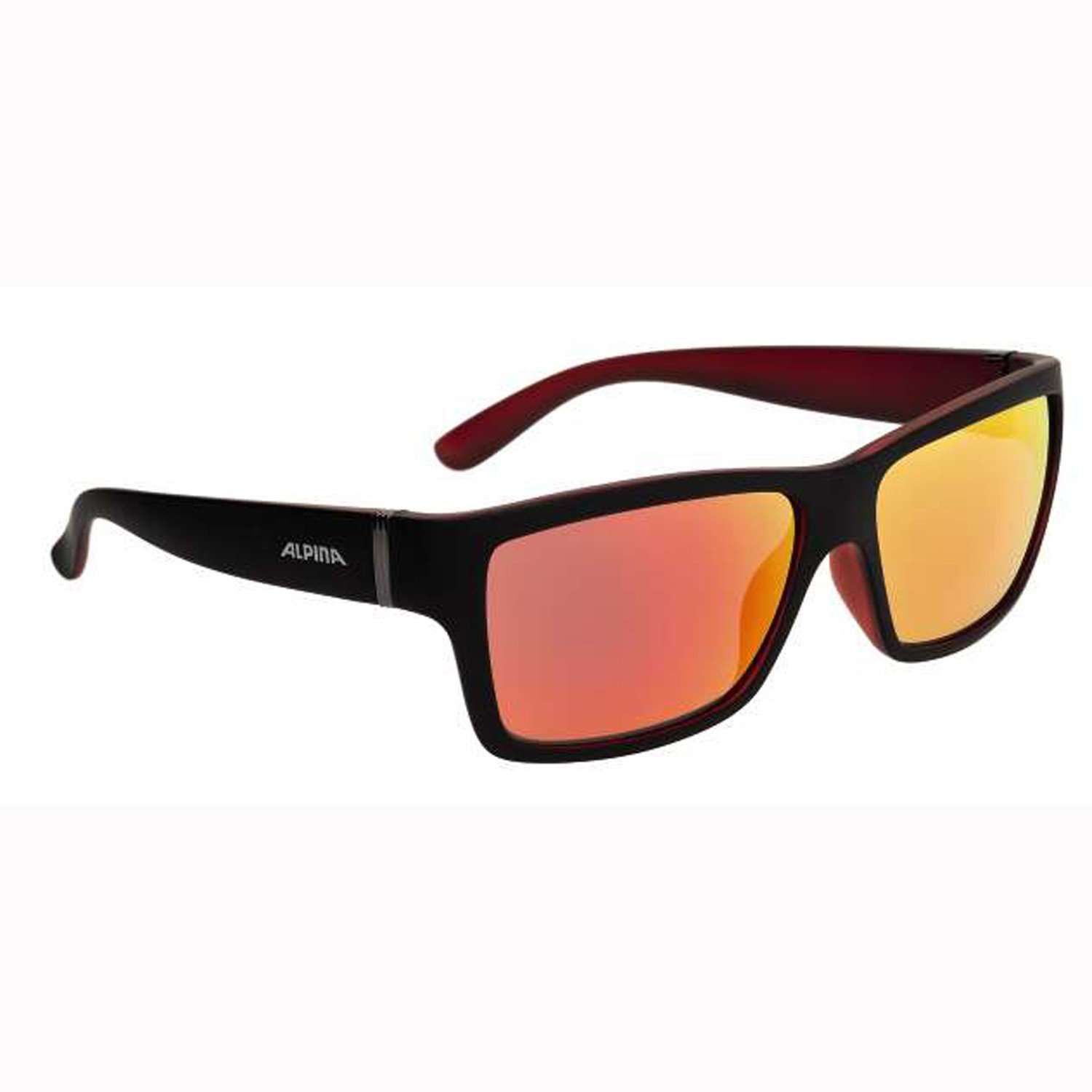 ALPINA Unisex - Adult, KACEY Sonnebrille, black matt-red, One Size