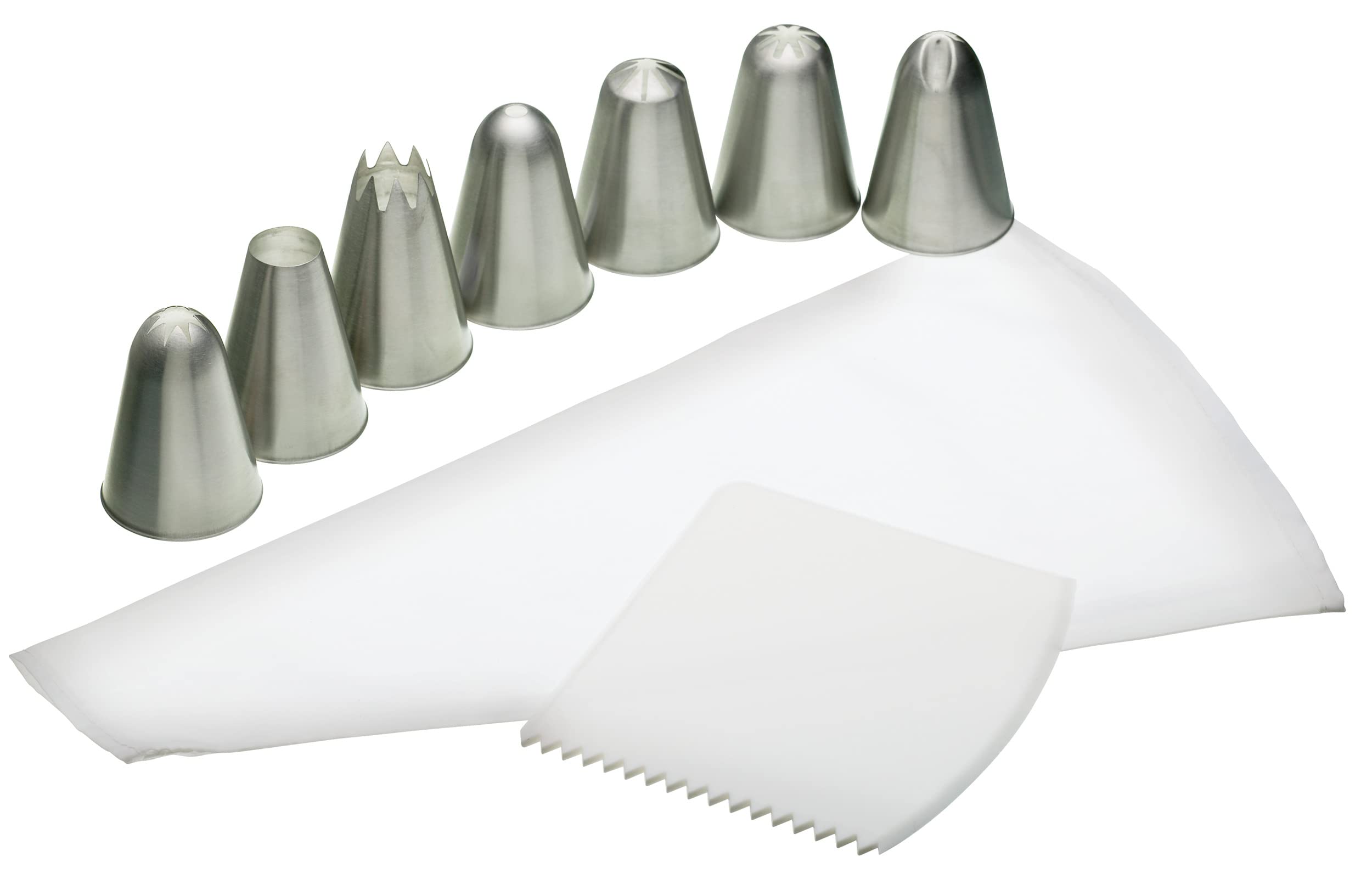 KitchenCraft Sweetly Does It Piping Bag and Nozzles, Gift Boxed, Luxury 9 Piece Icing Set