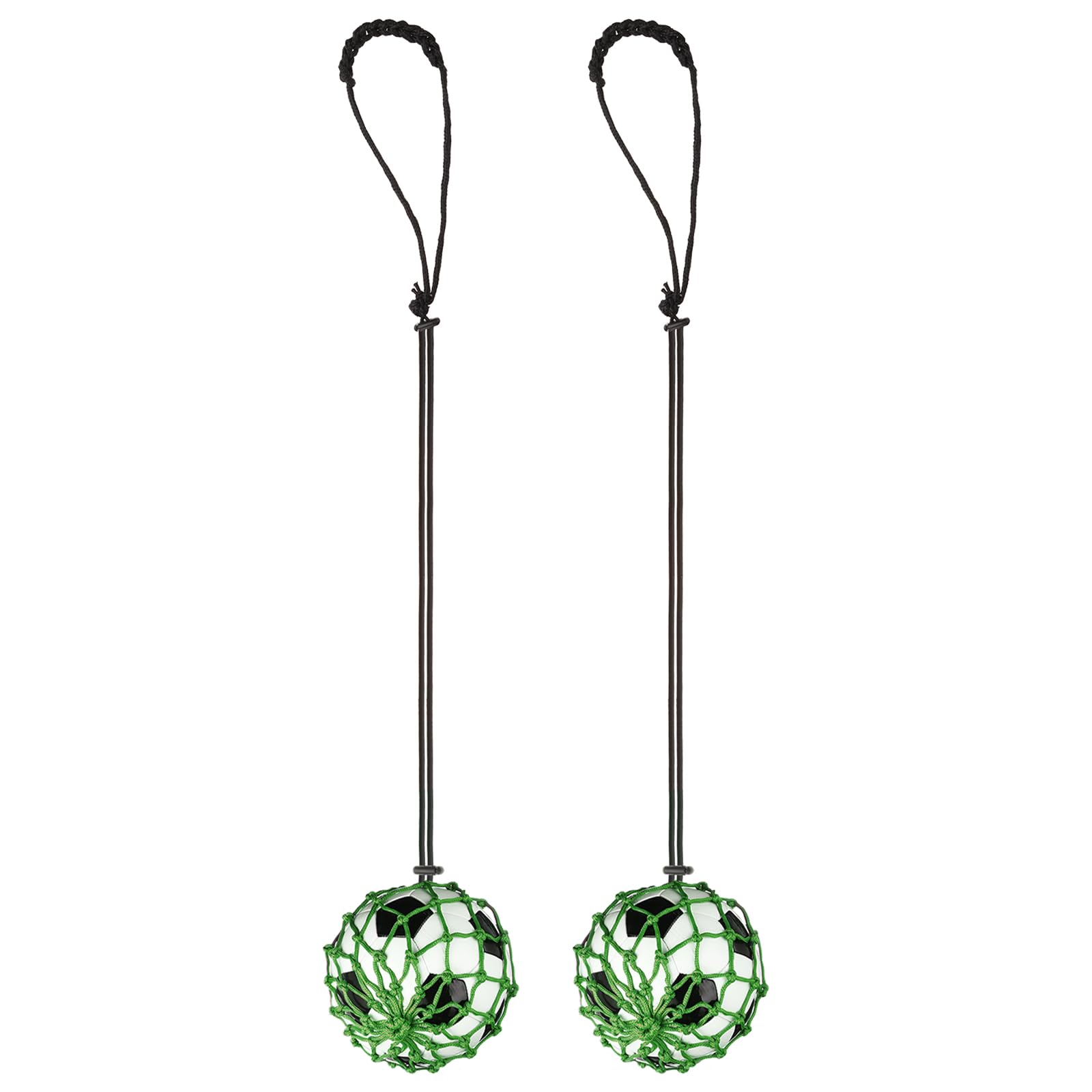 PATIKIL Football Kick Net, 2 Pack Football Return Throw Training Net Solo Juggling Net Training Aid Equipment for Youth Adults Kicking Practice Fits Ball Size 3, 4, 5, Green