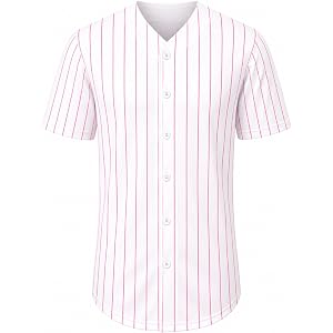 ILTEX Adult & Kids Baseball Jersey Plain Button Down T-Shirt Blank Team Sports Uniforms