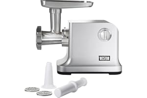 Weston Electric Meat Grinder & Sausage Stuffer, #12 750 Watt, 1 HP Motor, Grinds 4 lbs Per Minute, Includes Stainless Steel G