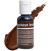 Chefmaster Buckeye Brown Liqua-Gel® Food Coloring | Vibrant Color | Professional-Grade Dye for Icing, Frosting, Fondant | Bak
