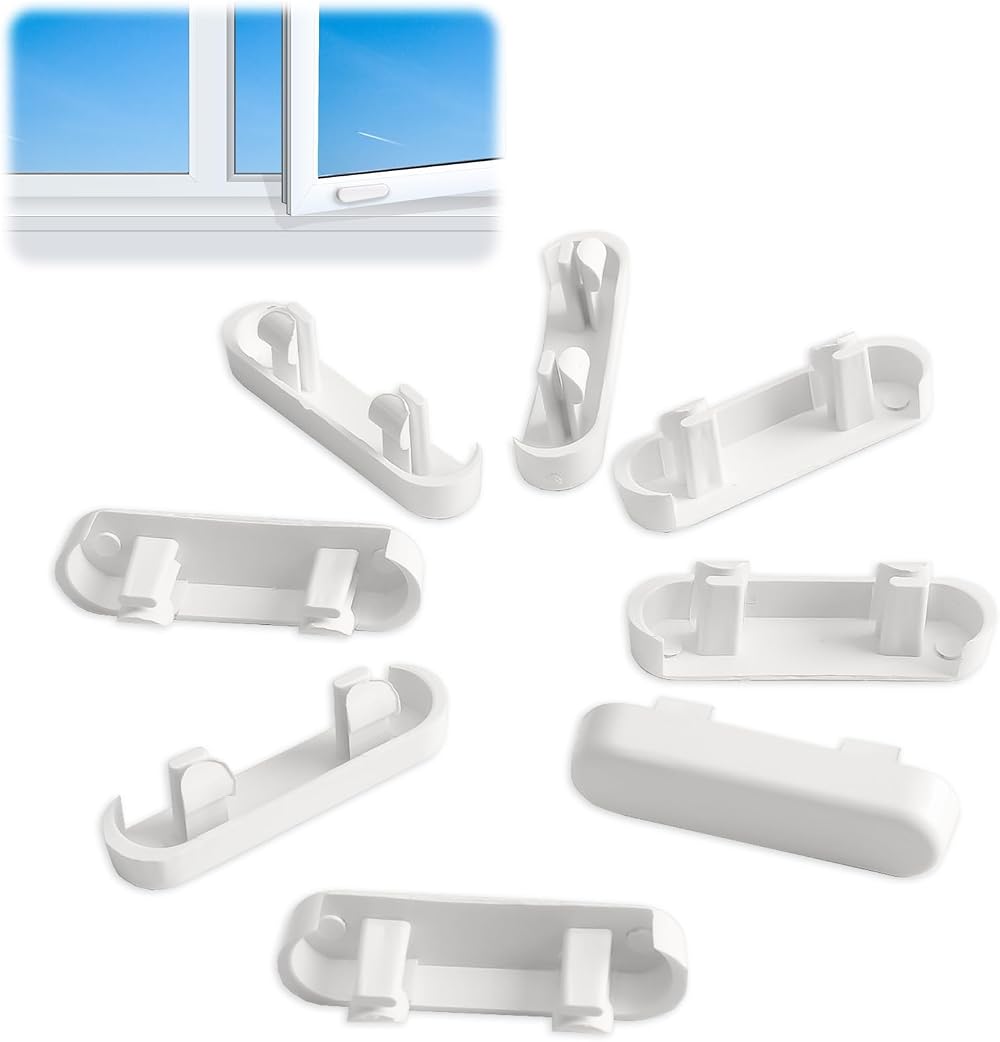 tinshow 20x White UPVC Window Drainage Caps 25mm Weep Hole Covers Plastic Sill