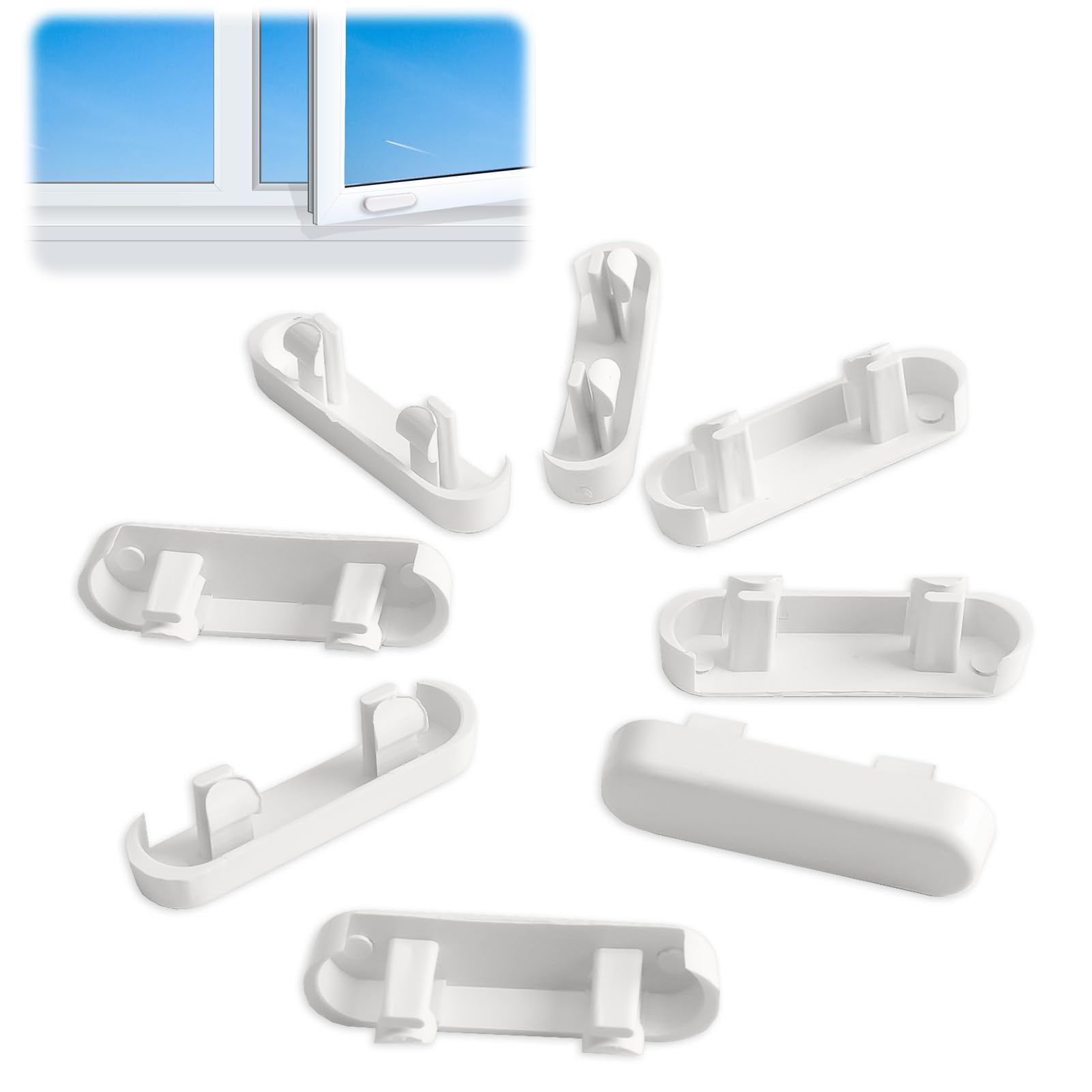 20 PCS White Window Drainage Cover Caps 25mm Weep Hole Covers UPVC Double Glazing Caps Plastic Window Sill Covers Decorative Covers Drainage Hole Cap Replacement for Windows Accessories