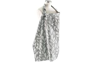 Bebe au Lait Premium Cotton Nursing Cover, Lightweight and Breathable Cotton, Open Neckline, One Size Fits All - Fern