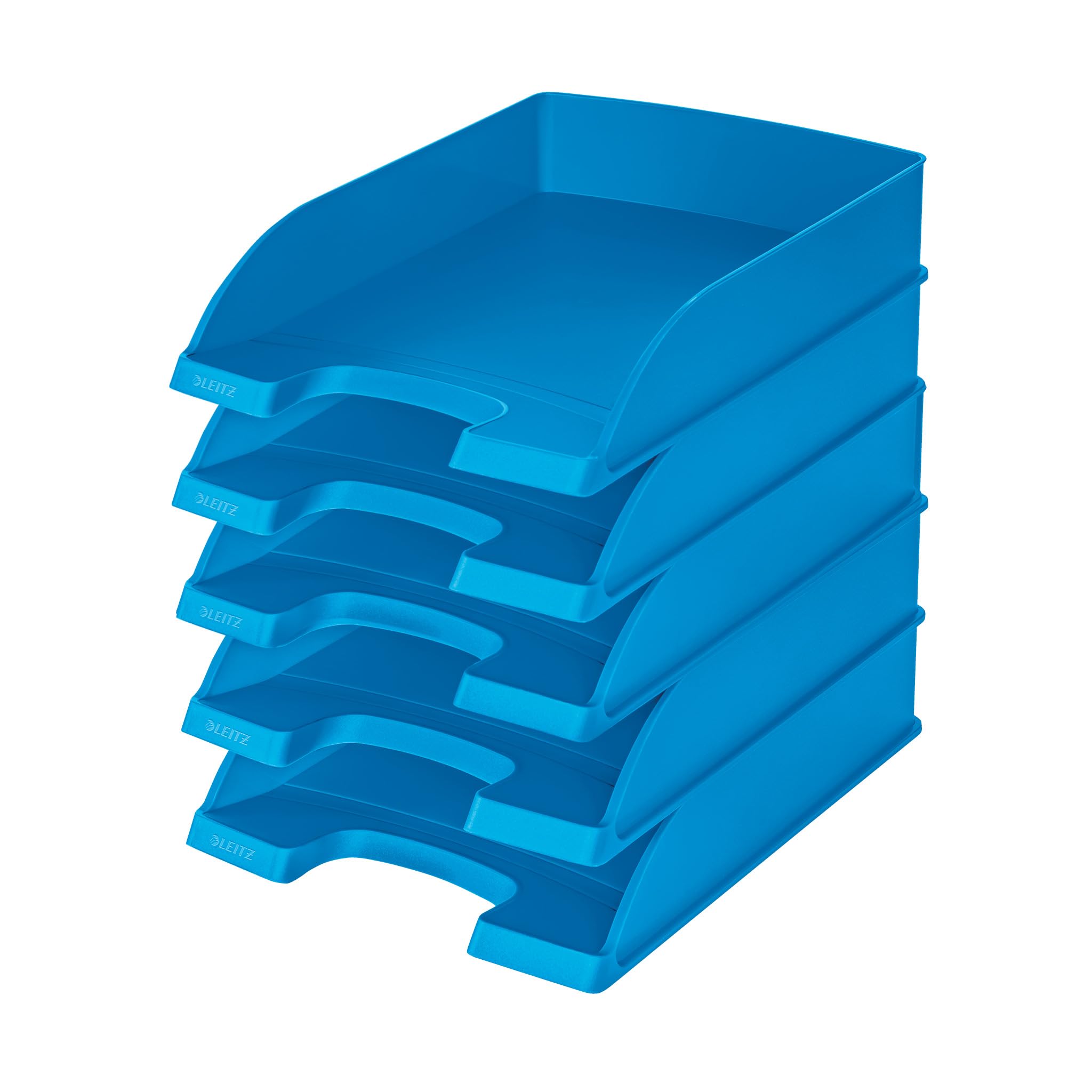 Leitz Plus Letter Tray – 70 mm – Pack of 5 Height 70 mm Bright Blue