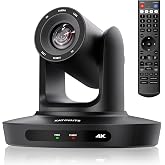 KATOVJJTS PTZ Camera 4K UHD with 20X Optical Zoom,Video Conference Room Camera,Live Streaming for Church Worship,USB HDMI IP POE Work with Vmix,Zoom,OBS,YouTube,Facebook Livestream