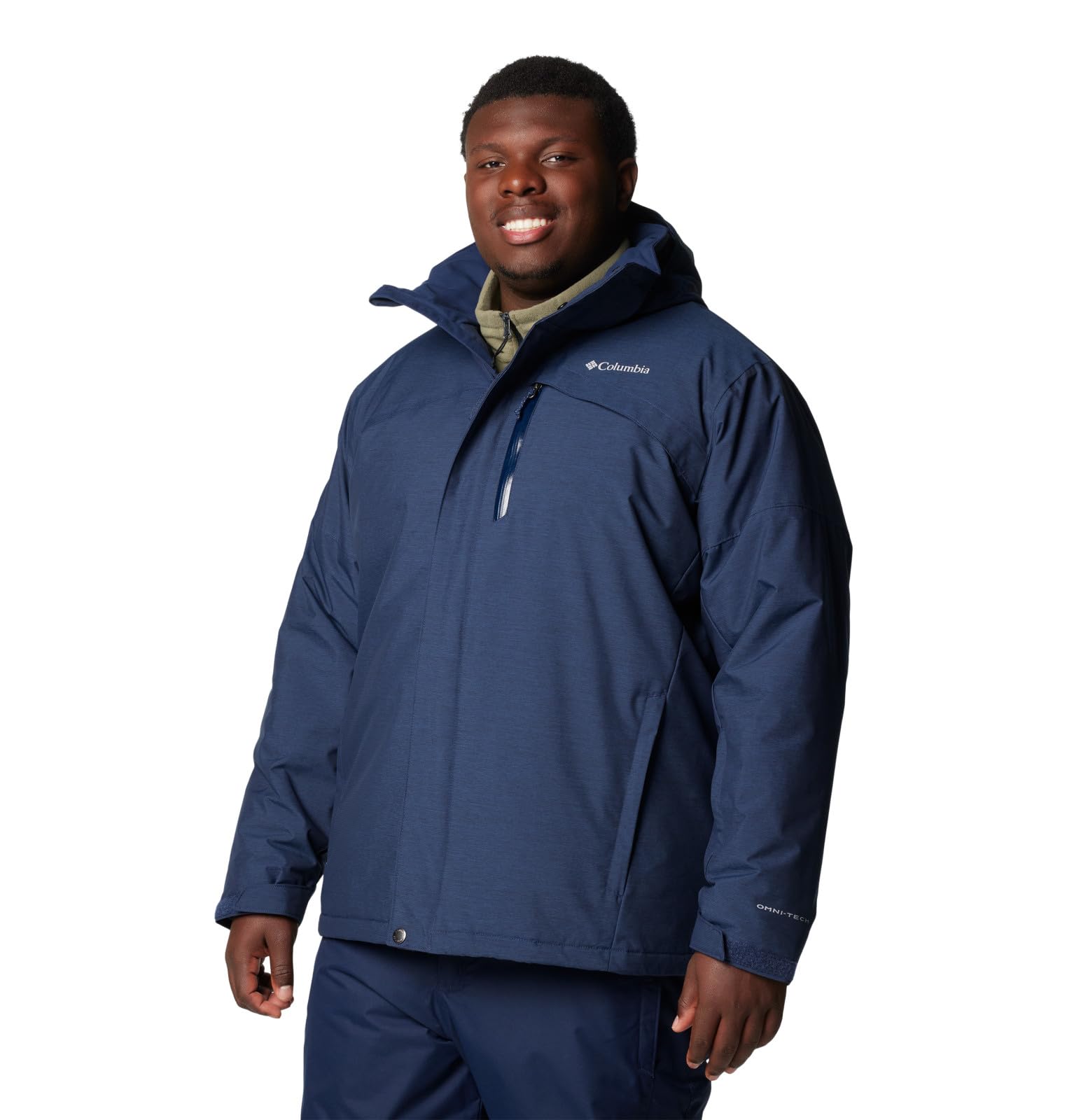 Columbia Men’s Last Tracks II Jacket, Collegiate Navy Melange, 1X Big