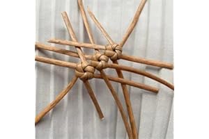 jweemax 65.6 FT Rattan Weaving Material for Wicker Furniture, 5mm Flat Synthetic Wicker Repair Rattan Repair Strips Plastic I