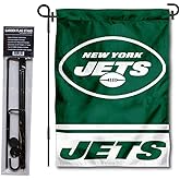New York Jets Garden Flag and Pole Stand Holder