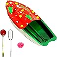 Yogic Mantra Pop Pop Boat Science Kit | Christmas Theme | 1 Noisy Putt Putt Steam Engine Boat | Classic, Retro, Collectible and Nostalgic Desi Indian Mela Boat | Candle Powered Tin Boats