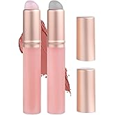 Lip Brush for Lipstick,2 PCS Silicone Lip Brushes,Lip Makeup Applicator Beauty Tool with Lid(Pink)