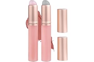 QIVORIMITH Lip Brush for Lipstick,2 PCS Silicone Lip Brushes,Lip Makeup Applicator Beauty Tool with Lid(Pink)