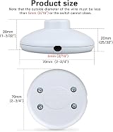 Helunsi 3Pcs Floor Lamp Foot Switch White Inline Push Button Pack of 3 view 3